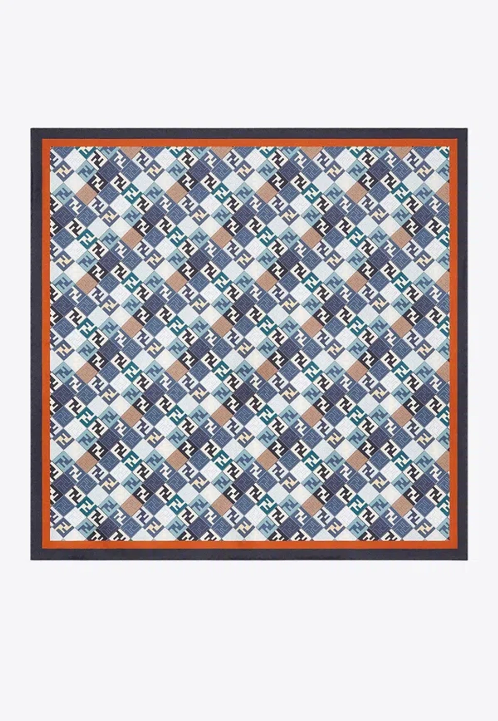 Fendi Multicolor Square Scarf With All-over Geometric Print