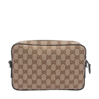 Gucci Gg Small Shoulder Strap Crossbody Bags Brown