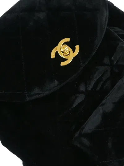 Pre-owned Chanel 1995 Large Duma Backpack In Black