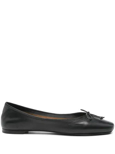 Khaite Black Lamb Leather Charlotte Ballerina In Gray