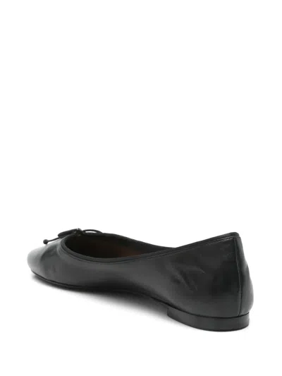 Khaite Black Lamb Leather Charlotte Ballerina In Gray