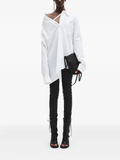Ann Demeulemeester White Daria Drop Shoulder Shirt In 001 White