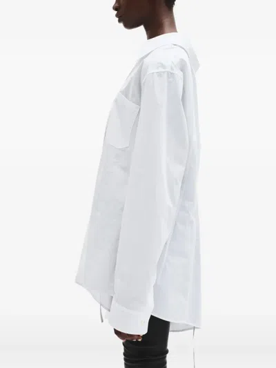 Ann Demeulemeester White Daria Drop Shoulder Shirt In 001 White