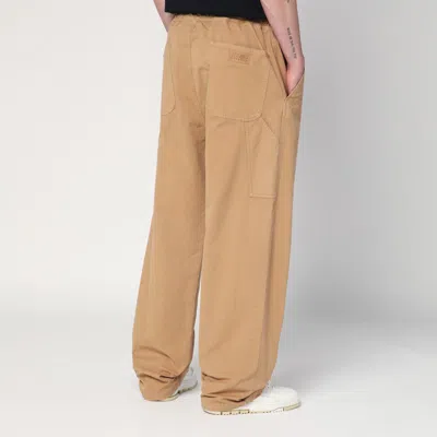 Mm6 Maison Margiela Beige Cotton Canvas Trousers In Brown