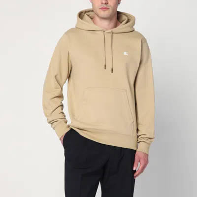 Burberry Knight Stamp Hoodie With Front Pocket In Nude