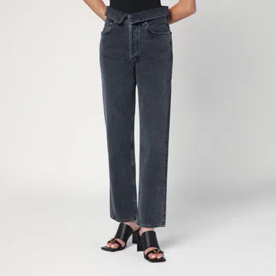 Agolde Panoramic Wild Straight-leg-jeans In Schwarz