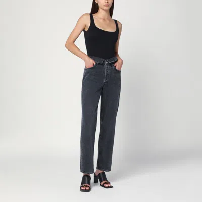 Agolde Panoramic Wild Straight-leg-jeans In Schwarz