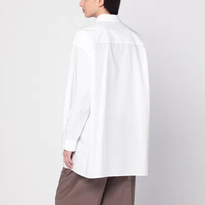 The Row Gavina Cotton Poplin Button-down Shirt In White