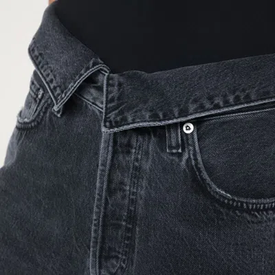 Agolde Panoramic Wild Straight-leg-jeans In Schwarz