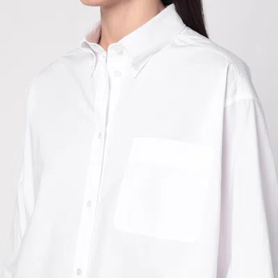 The Row Gavina Cotton Poplin Button-down Shirt In White