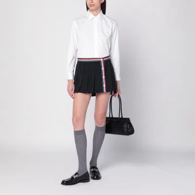 Thom Browne School Uniform Plain Weave Mini Skirt In Black