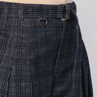 Burberry Indigo Jeans In Check Pattern Denim