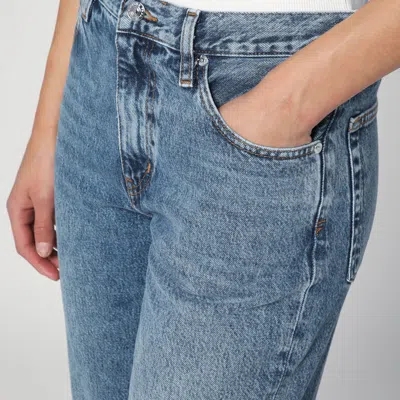 Frame Denim Trousers Washed Effect In Blue