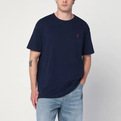 Polo Ralph Lauren Navy Blue Cotton Classic-fit T-shirt In Blue