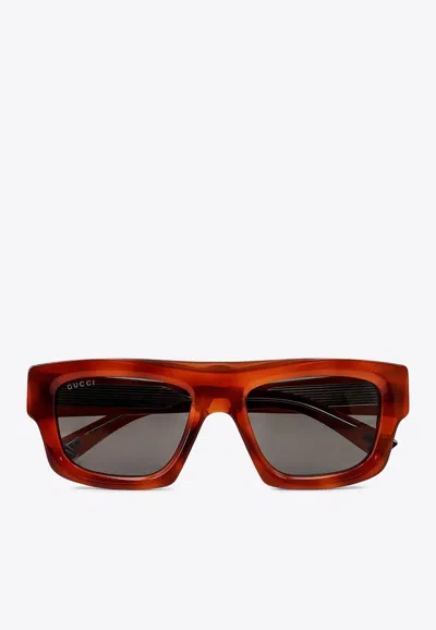 Gucci Essential Rectangle Sunglasses In Multi