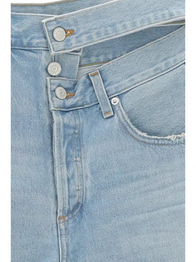 Agolde Ellis Low-rise Denim Bermuda Shorts In Blue