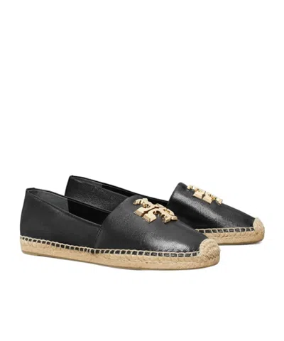 Tory Burch Black Leather Espadrillas
