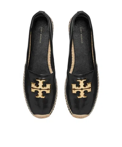 Tory Burch Black Leather Espadrillas