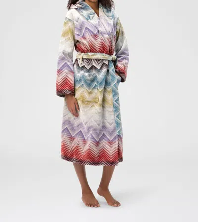 Missoni Marea Hooded Bathrobe In Multi