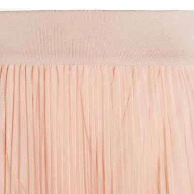 Fabiana Filippi Mesh Pleated Midi Skirt In Neutral