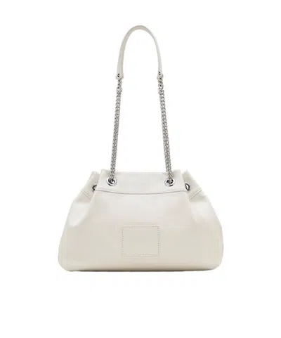 Marc Jacobs The Chain Sack Shoulder Bag In White Leather In White