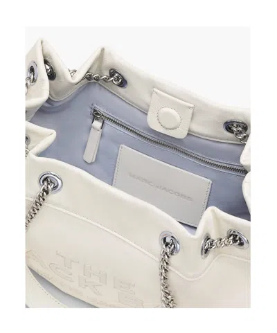 Marc Jacobs The Chain Sack Shoulder Bag In White Leather In White