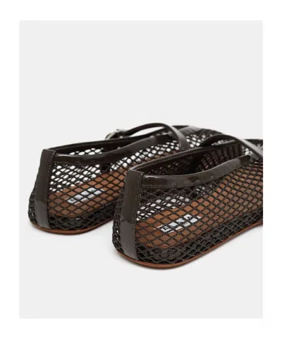 Alaïa Alaia Women Ballet Flats Mesh Ballerinas With Patent Leather Profiles