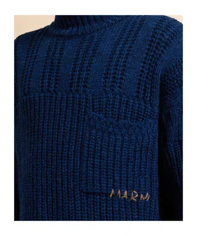 Marni Wool Sweater In Blue