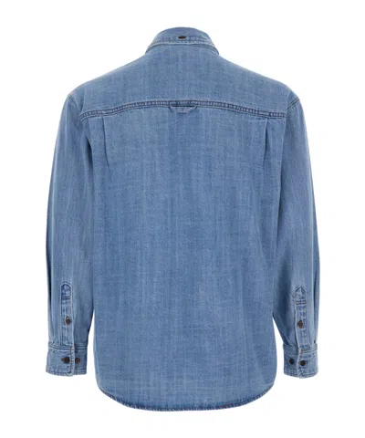 Dunst Jacket With Patch Pockets On The Chest In Denim In Blue