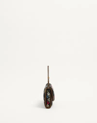 Valentino Garavani Garavani Vain Soft Embroidered Small Shoulder Bag Woman Multicolour Uni In Black