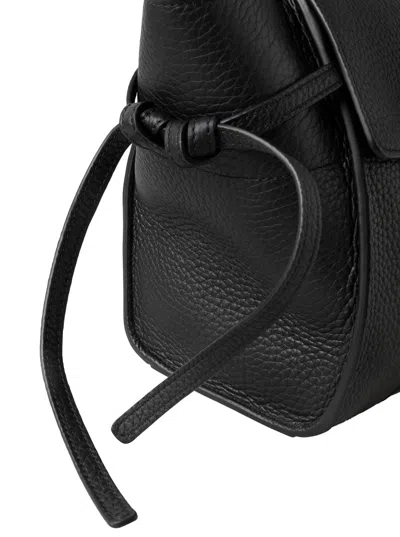 Mulberry Small Bayswater Black Shoulder Bag With Laminated Logo In Leather