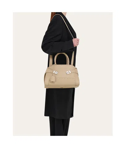 Ferragamo Hug Handbag With Studs (m)