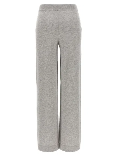 Peserico Trousers Wool Silk Elastic Waistband In Gray