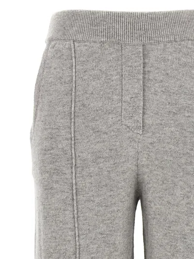 Peserico Trousers Wool Silk Elastic Waistband In Gray
