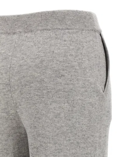 Peserico Trousers Wool Silk Elastic Waistband In Gray