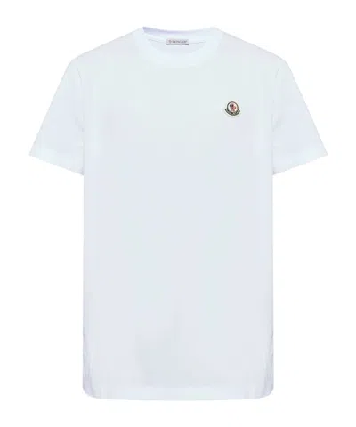 Moncler Men Cotton Pack Of Three Logo Patch T-shirts In White