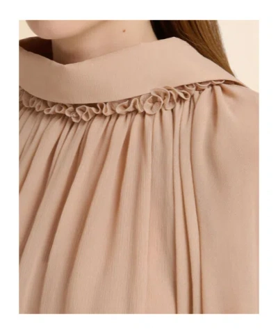 Marni Puff-sleeve Gathered Jumpsuit In Brown