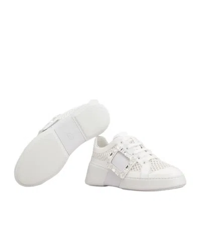 Roger Vivier High-top Sneakers With Extra Laces In White