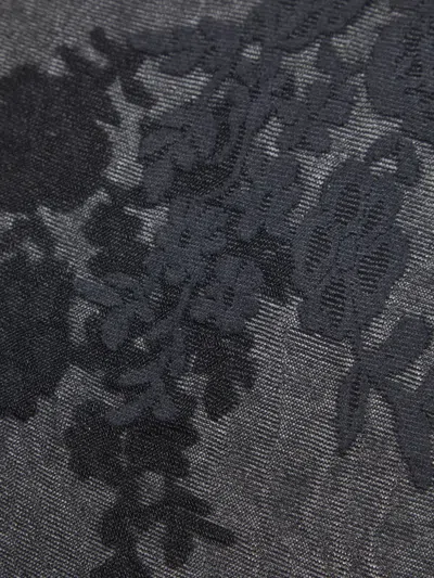 Valentino Sheer Floral Pattern Lycra Tights With Elastic Waistband In Black