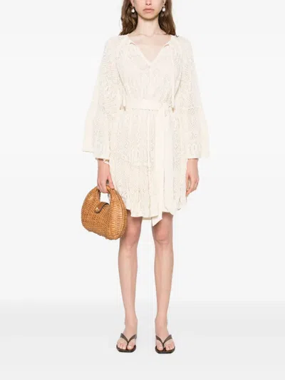Zimmermann Coco Pointella Lace Dress Cream