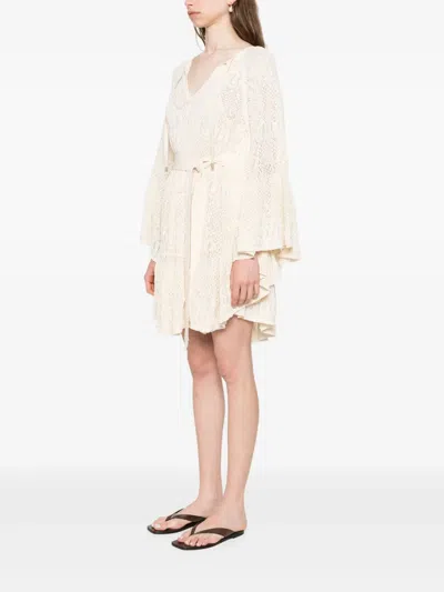 Zimmermann Coco Pointella Lace Dress Cream