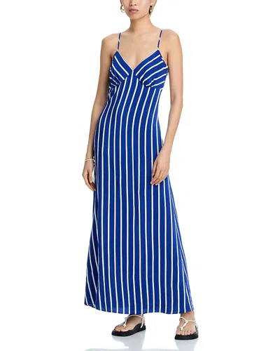 Solid & Striped Rosetta Maxi Dress In Color Block Blue