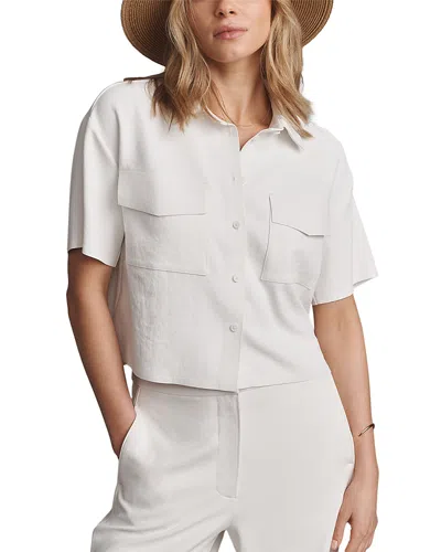 Rhone Horizon Crop Button-up Shirt In White