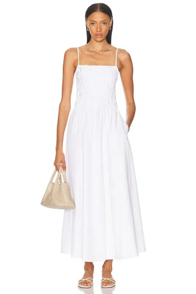 Solid & Striped The Delta Midi Dress In Marshmallow