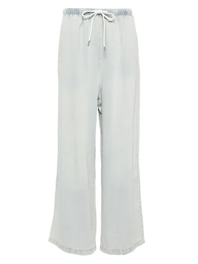 抽绳系带牛仔裤