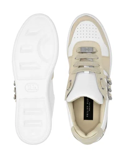 Philipp Plein Belts Skull Sneakers In Neutral
