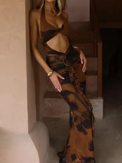 Outcast Viviene Maxi Dress Amara Cinnamon