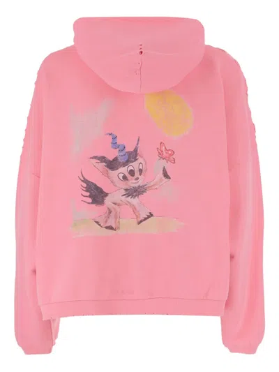 We11 Done Cotton Sweatshirt With Back Print