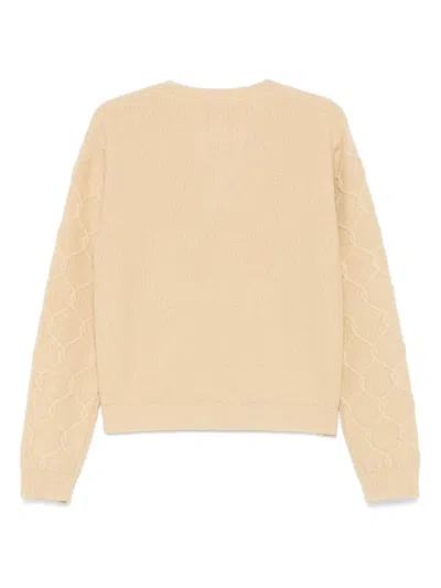 Etro Wool And Cashmere Jumper With Embroidery In Neutral