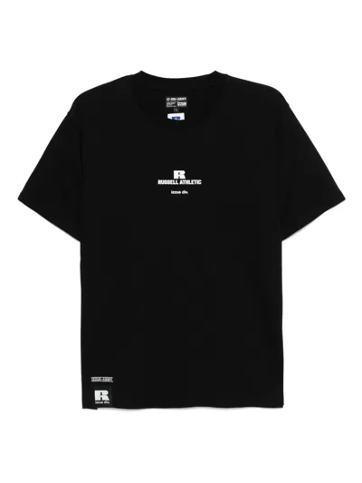 Izzue X Russell Athletic Logo-print T-shirt In Black